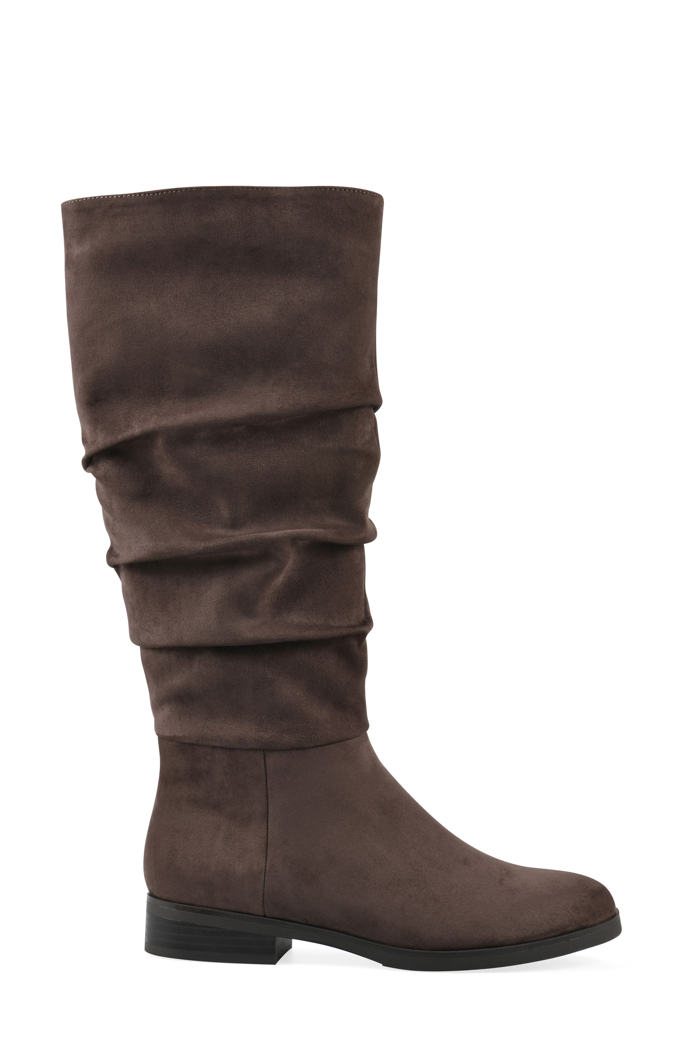 Barnes Tall Boot, Alternate, color, DARK BROWN/ FABRIC
