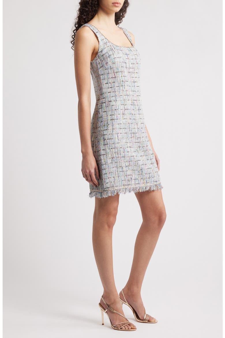 Novi Sleeveless Tweed Minidress, Alternate, color, WHITE MULTI