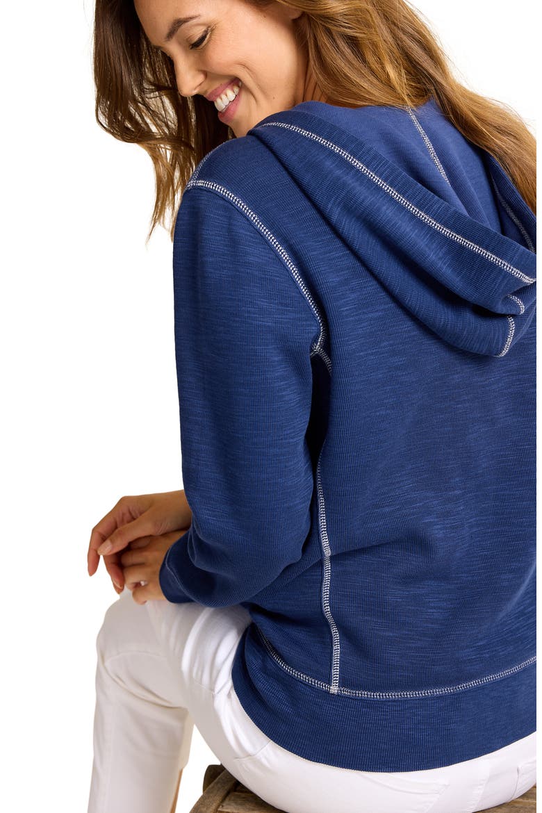 Tobago Bay Cotton Blend Zip-Up Hoodie, Alternate, color, ISLAND NAV