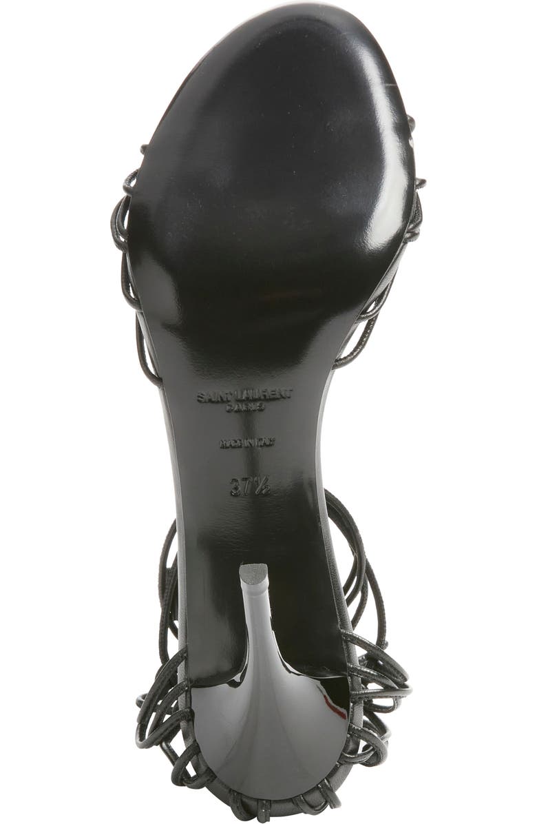 Saint Laurent Babylone Ankle Tie Sandal, Alternate, color,