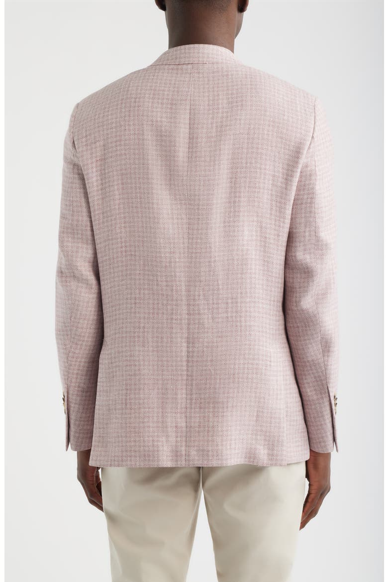Hyperlight Soft Pink Check Linen Blend Sport Coat, Alternate, color, PINK