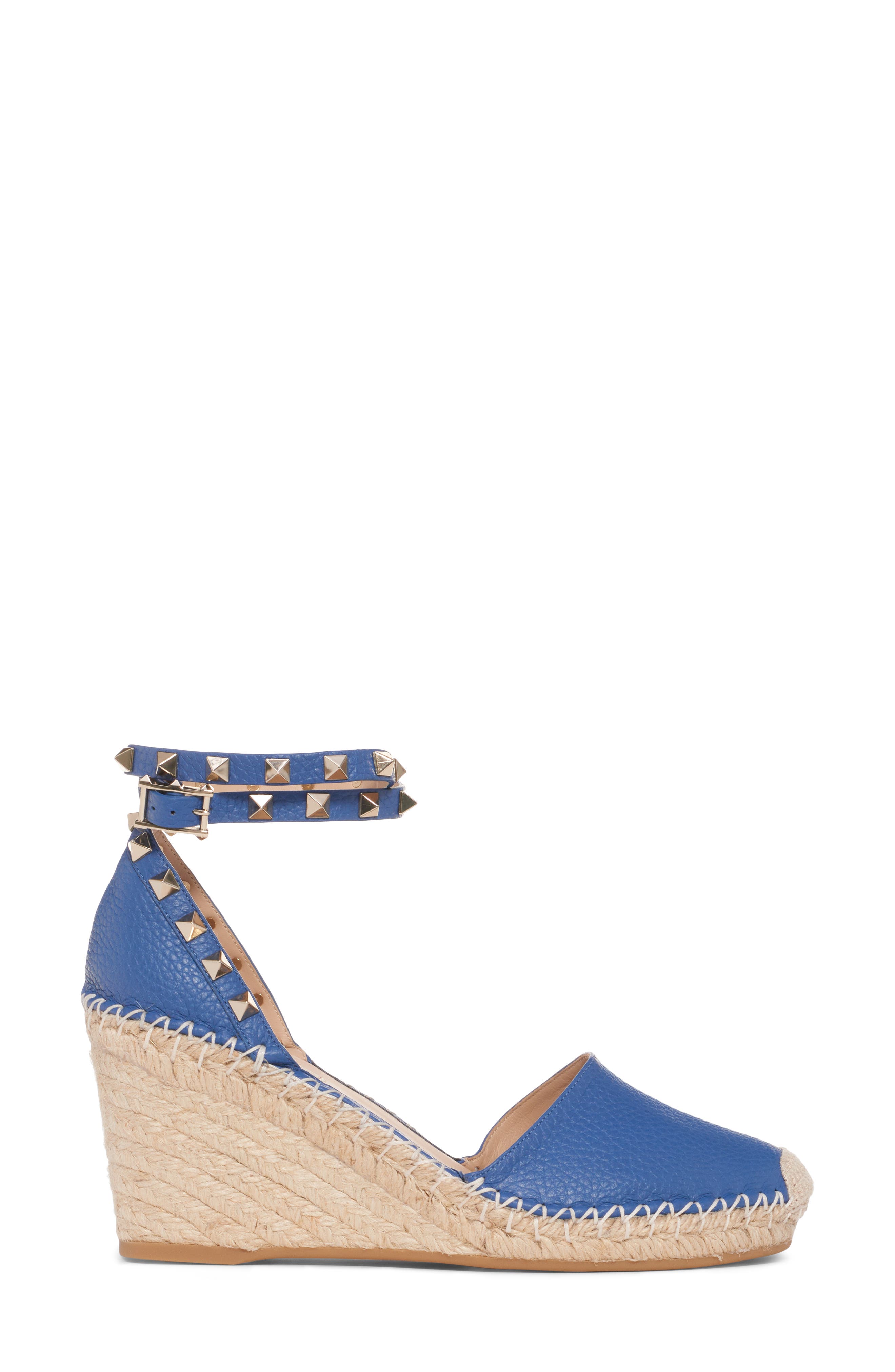 Valentino Garavani Rockstud Espadrille Wedge, Alternate, color, 