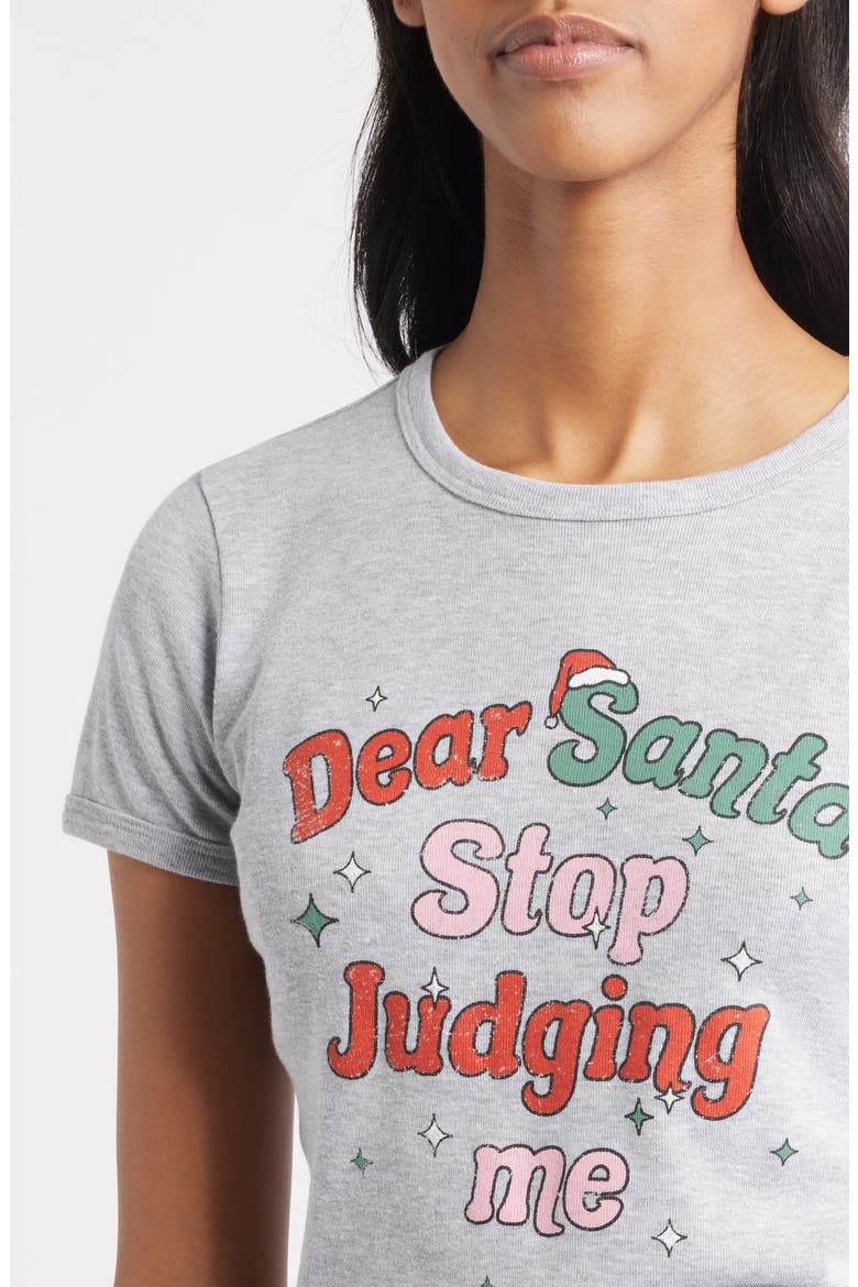 Deart Santa Graphic Baby Tee, Alternate, color, HEATHER GREY