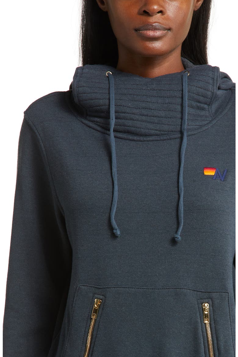 Bolt Ninja Cotton Blend Hoodie, Alternate, color, CHARCOAL/ MINT