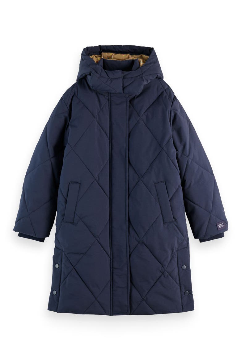 Kids' Insulated Hooded Puffer Coat, Main, color, SKY CAPTAIN