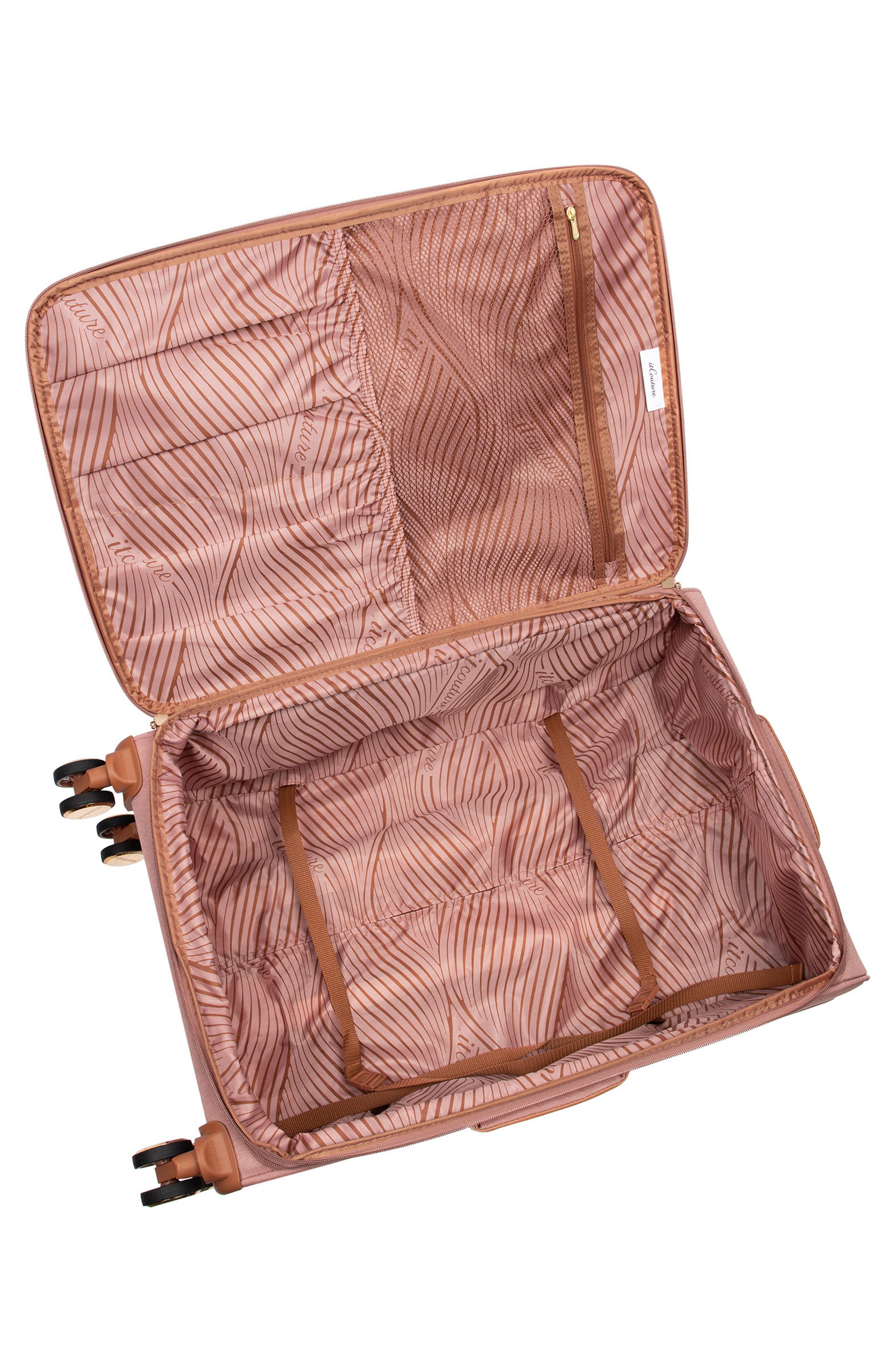 IT COUTURE Odelia 32-Inch Soft Shell Spinner Suitcase, Alternate, color, Pink / Brown