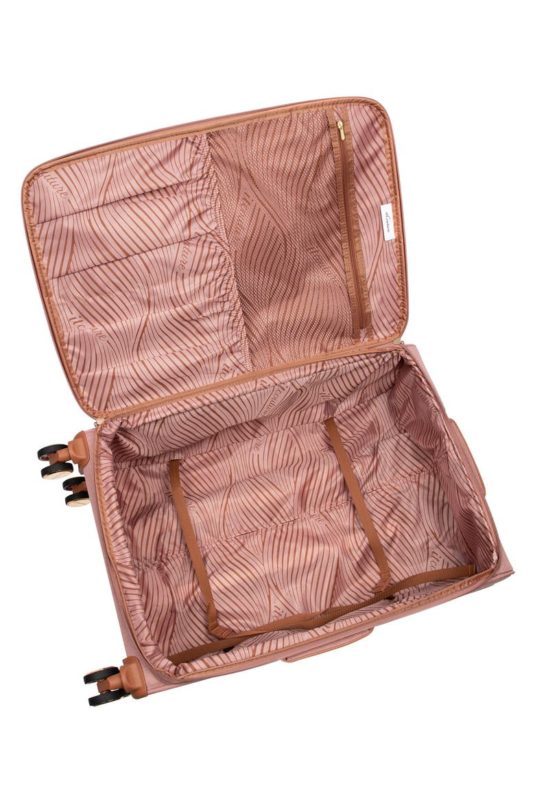 Odelia 32-Inch Soft Shell Spinner Suitcase, Alternate, color, PINK / BROWN