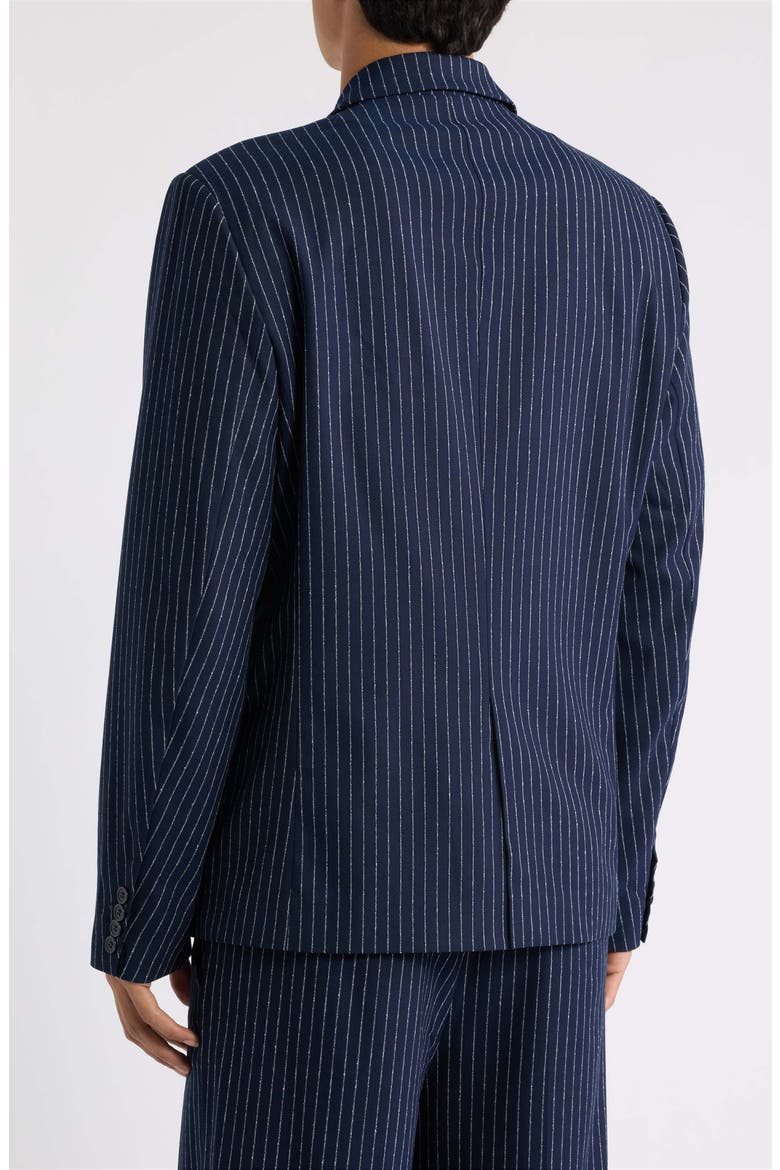 Pinstripe Blazer, Alternate, color, NAVY