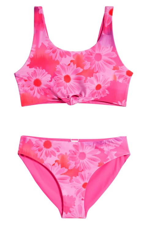 Kids' Tie Front Reversible Two-Piece Swimsuit