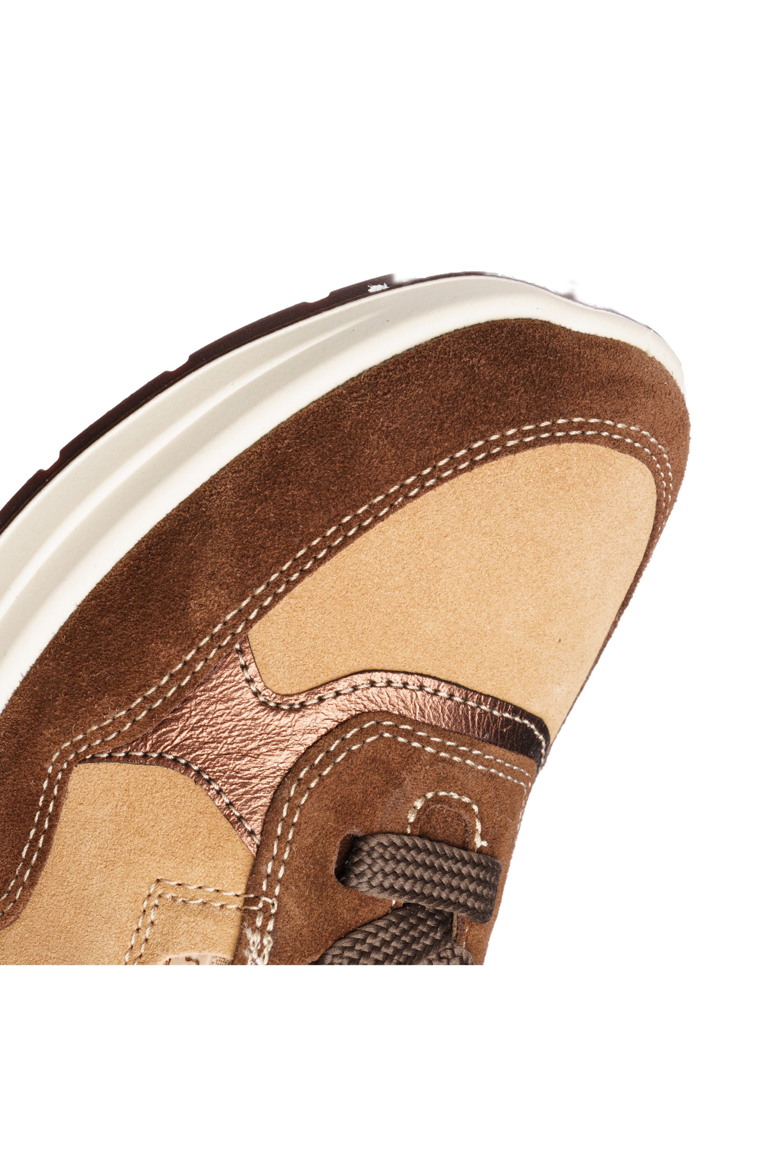 Gardenia Wedge Sneaker, Alternate, color, BROWN
