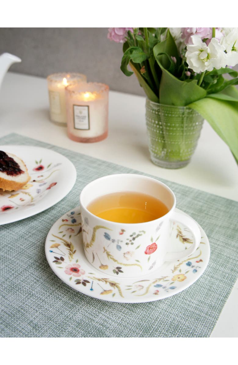 Twig New York Scandinavian Floral Cup and Saucer, Alternate, color, Multi