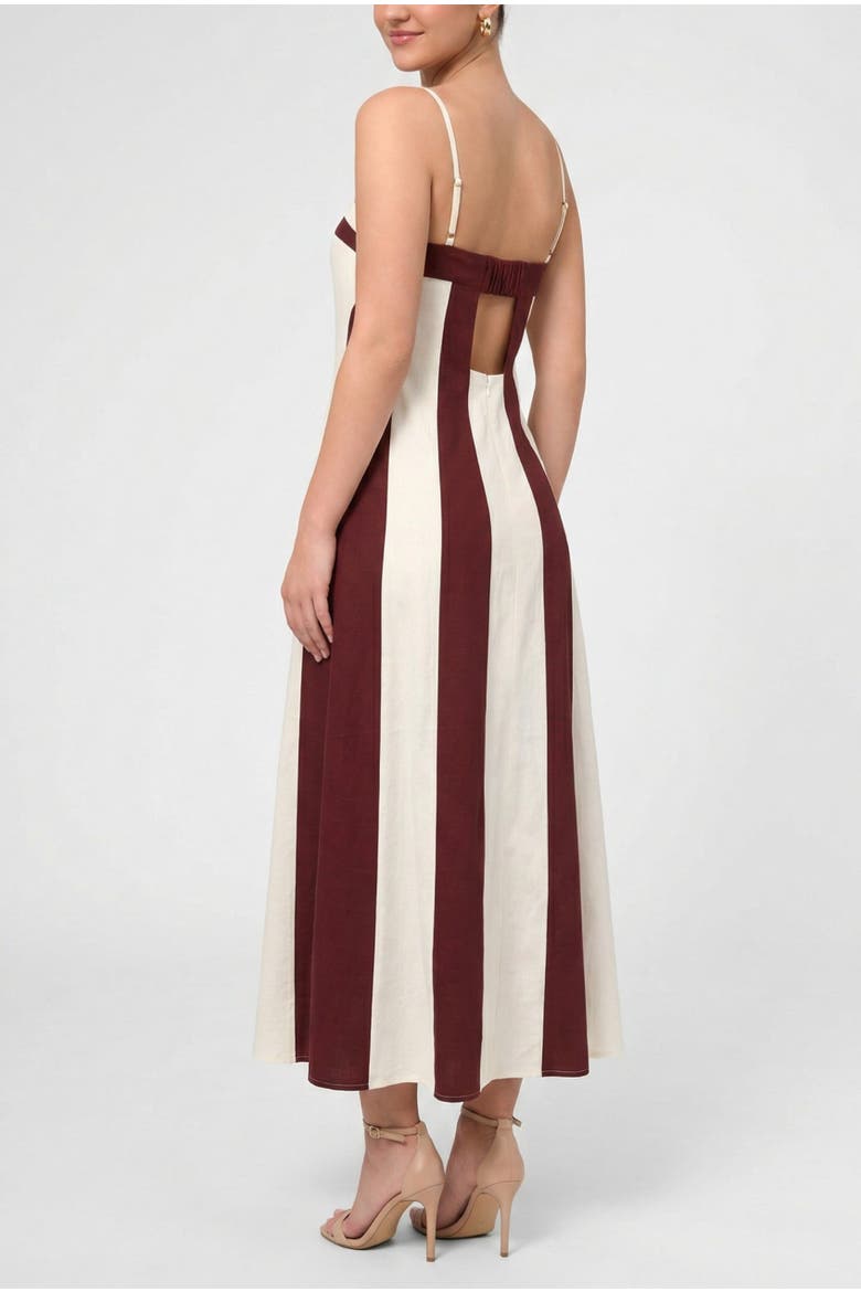 Eleni Linen Maxi Dress, Alternate, color, Dark Red