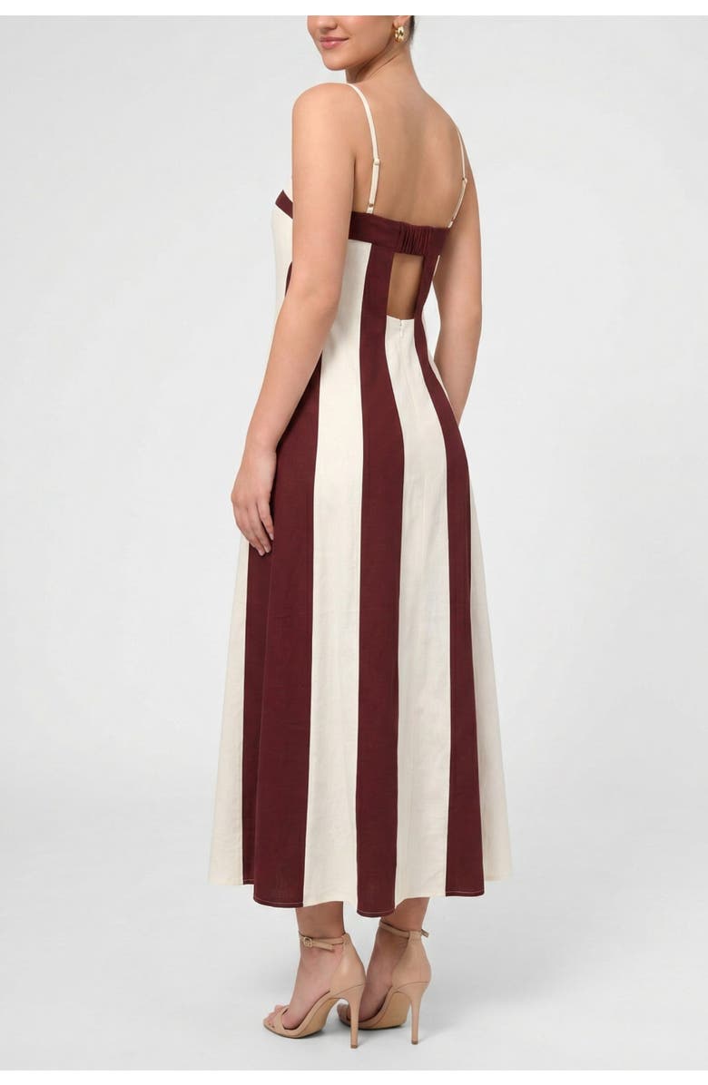 RACHEL Rachel Roy Eleni Linen Maxi Dress, Alternate, color, Dark Red