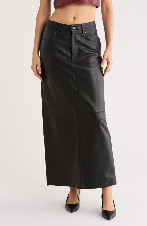 Lexie Leather Maxi Skirt