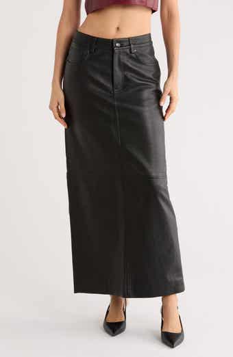 DL1961 Lexie Leather Maxi Skirt