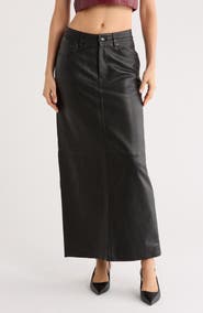 DL1961 Lexie Leather Maxi Skirt