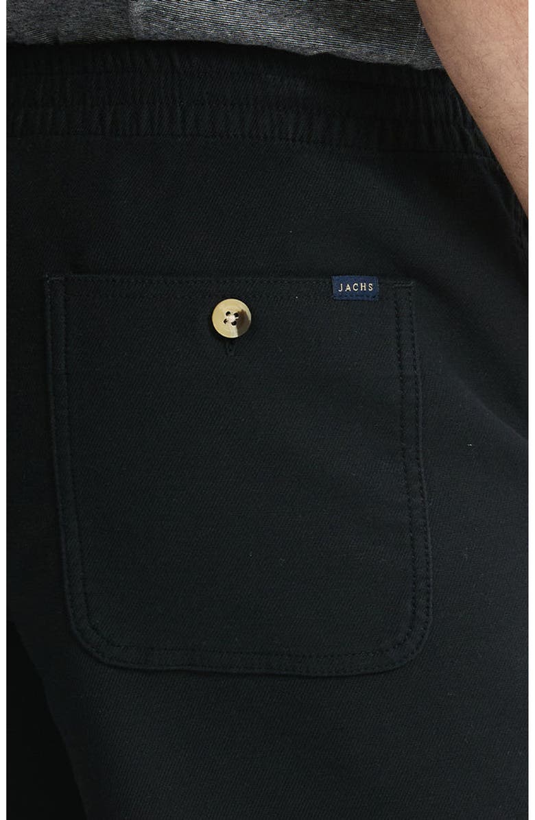 JACHS Cotton Twill Drawstring Shorts, Alternate, color, Black