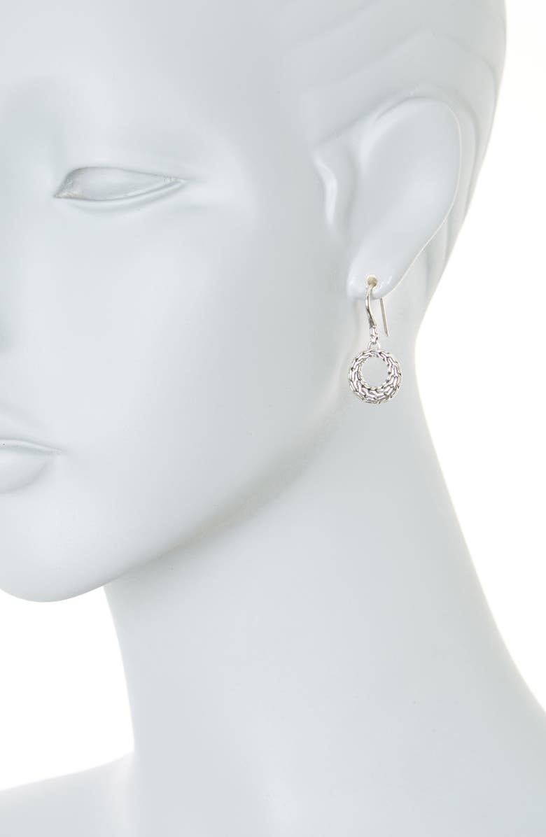 John Hardy Sterling Silver Classic Chain Filigree Circle Drop Earrings, Alternate, color, 