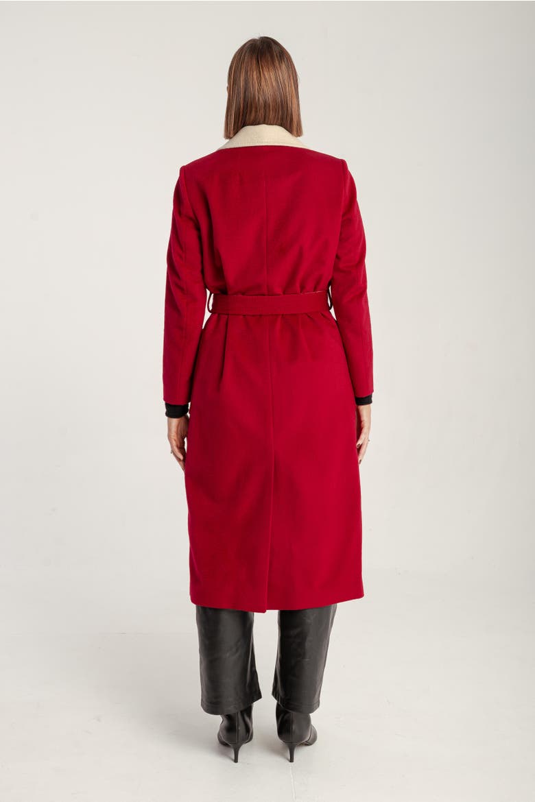 Cashmere Belted Wrap Coat, Alternate, color, V2_bordeaux_cream
