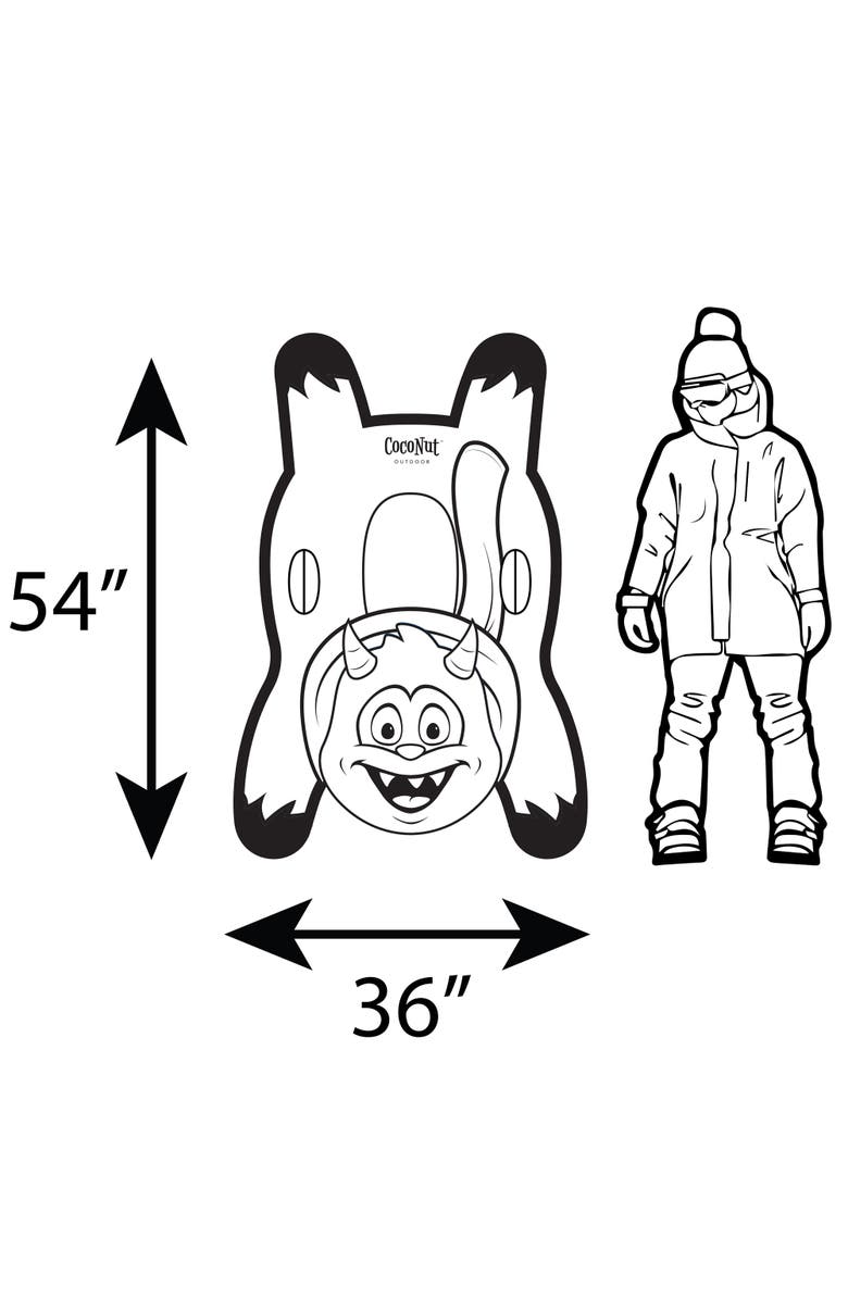 Coconut Outdoor Yeti Racer 54X36" Snow Sled 8+, Alternate, color, Multicolored