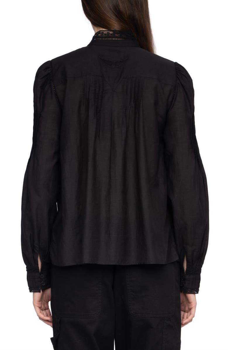 Zadig & Voltaire Timz Tomboy Button-Up Shirt, Alternate, color, Black