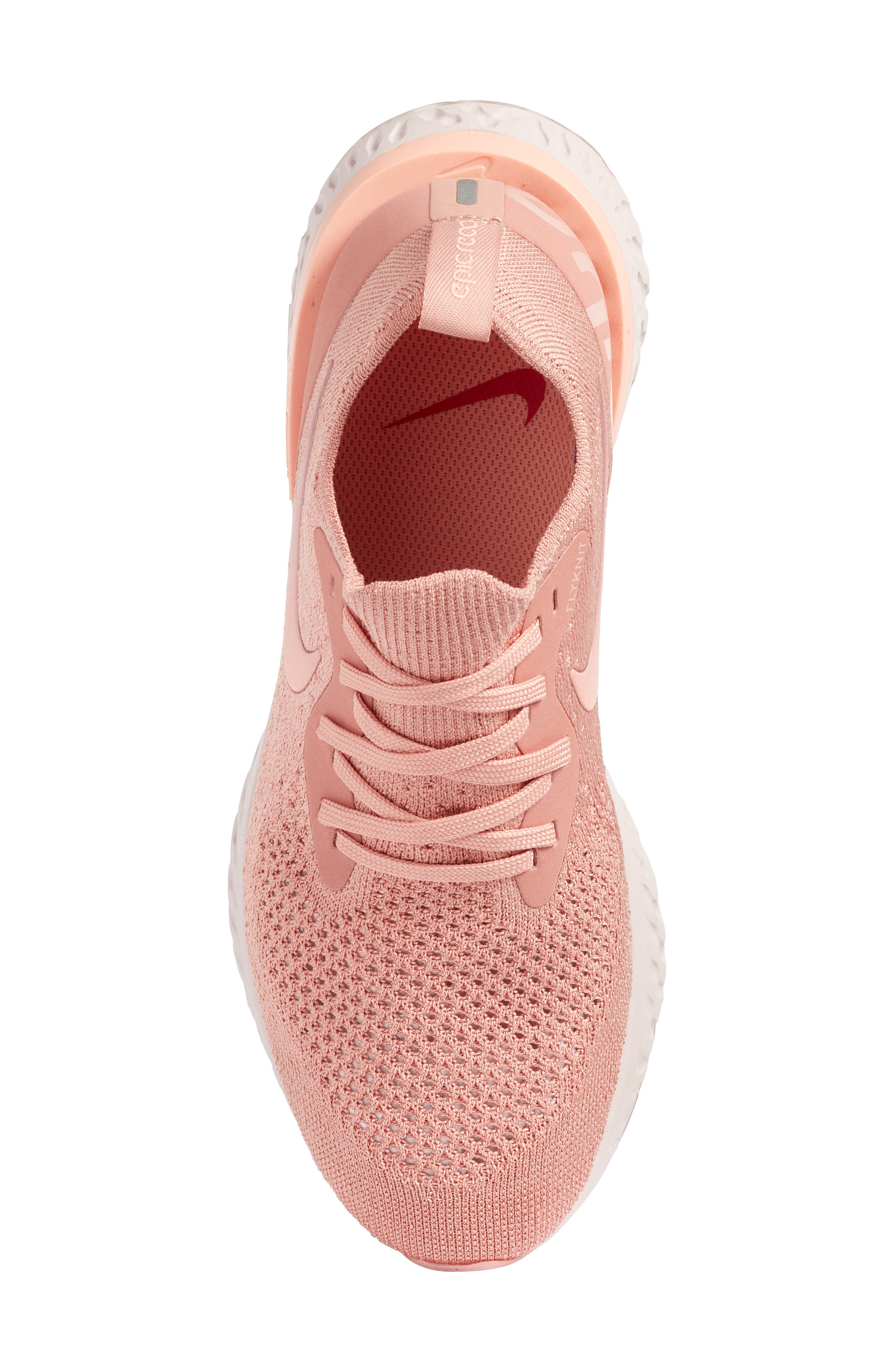 Epic React Flyknit Running Shoe, Alternate, color, RUST PINK/ PINK TINT/ PINK