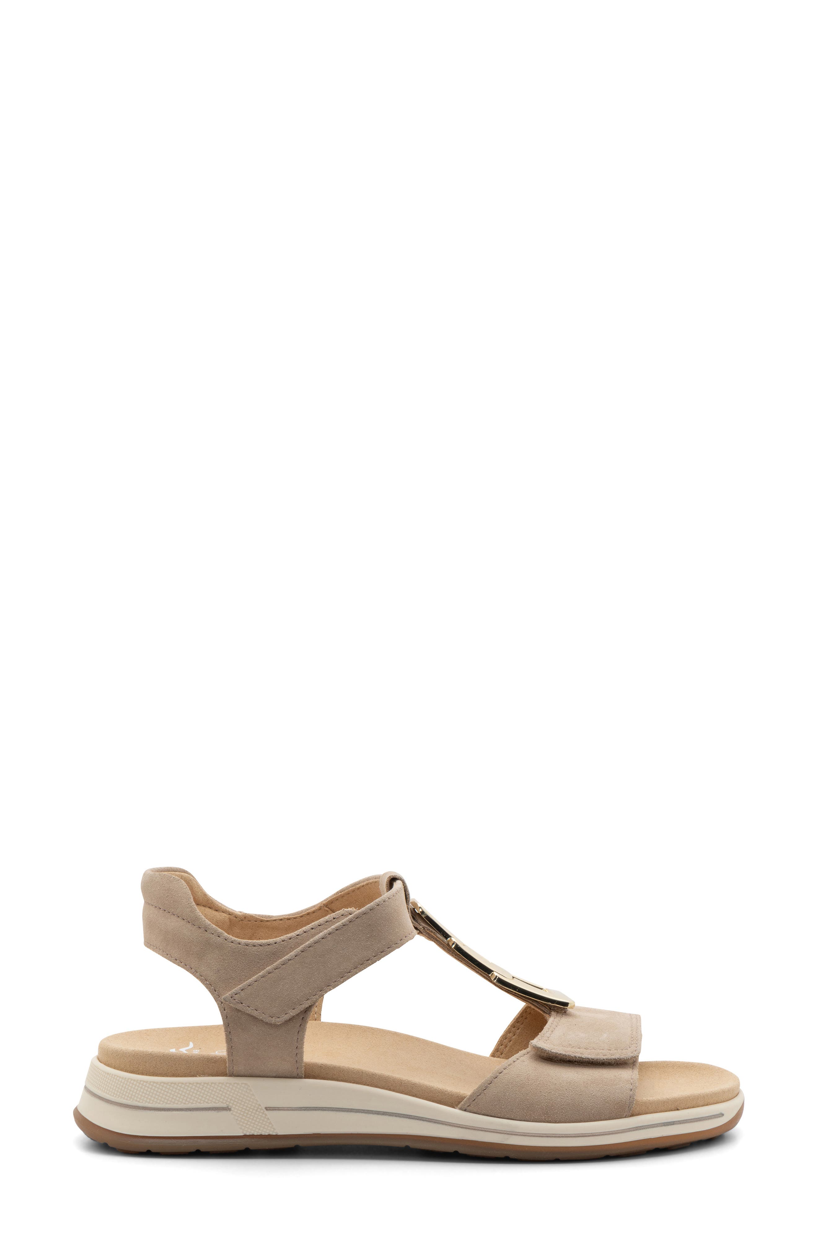 ara Oregon 2.0 T-Strap Wedge Sandal, Alternate, color, Sand