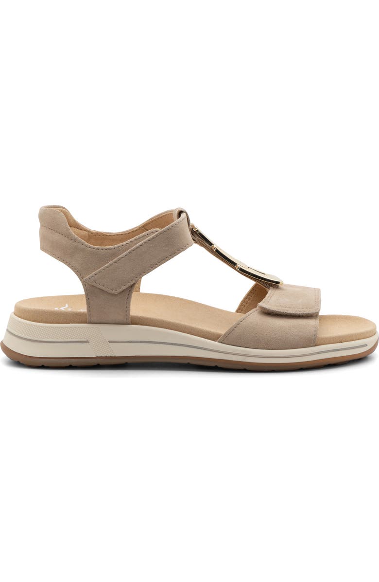 ara Oregon 2.0 T-Strap Wedge Sandal, Alternate, color, Sand