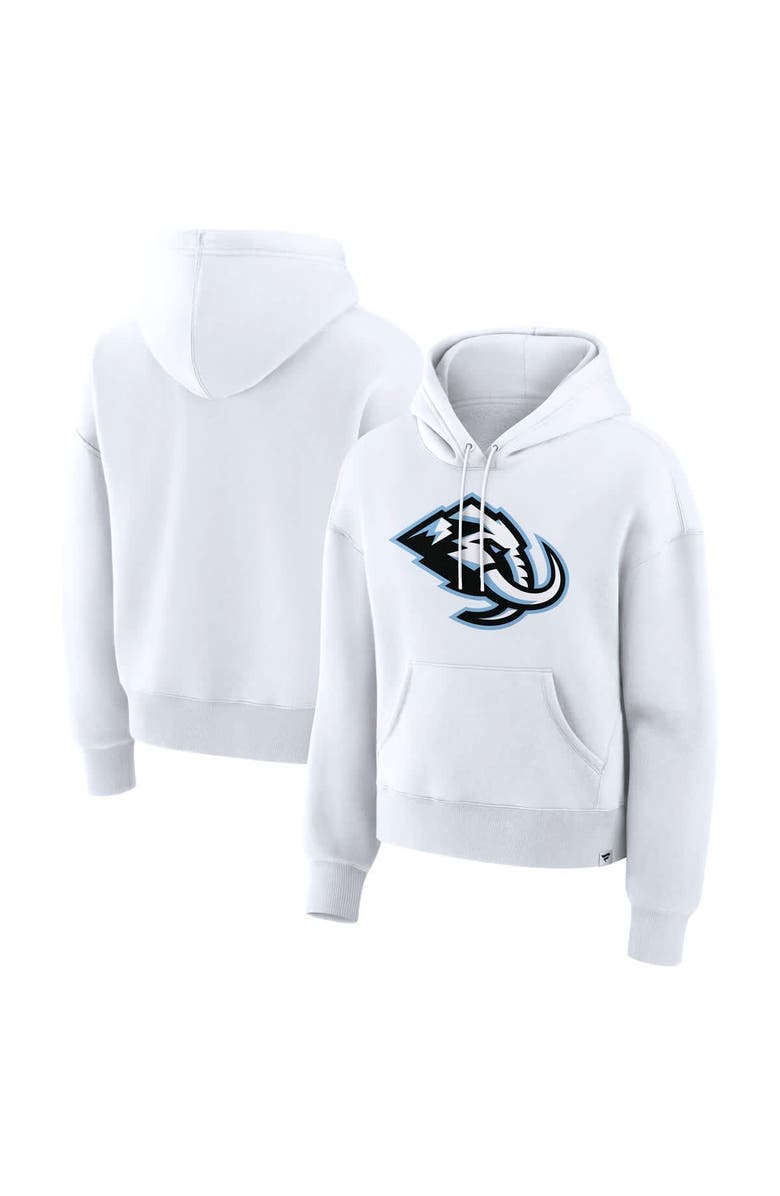 FANATICS Women's Fanatics  White Utah Mammoth Primary Logo Legacy Fleece Pullover Hoodie, Main, color, White