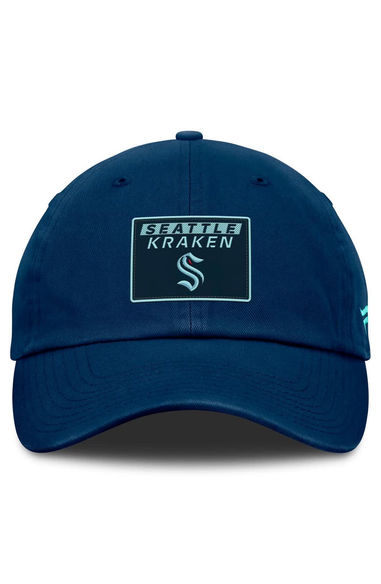 FANATICS Men's Fanatics Deep Sea Blue Seattle Kraken Authentic Pro Prime Adjustable Hat, Alternate, color, Navy