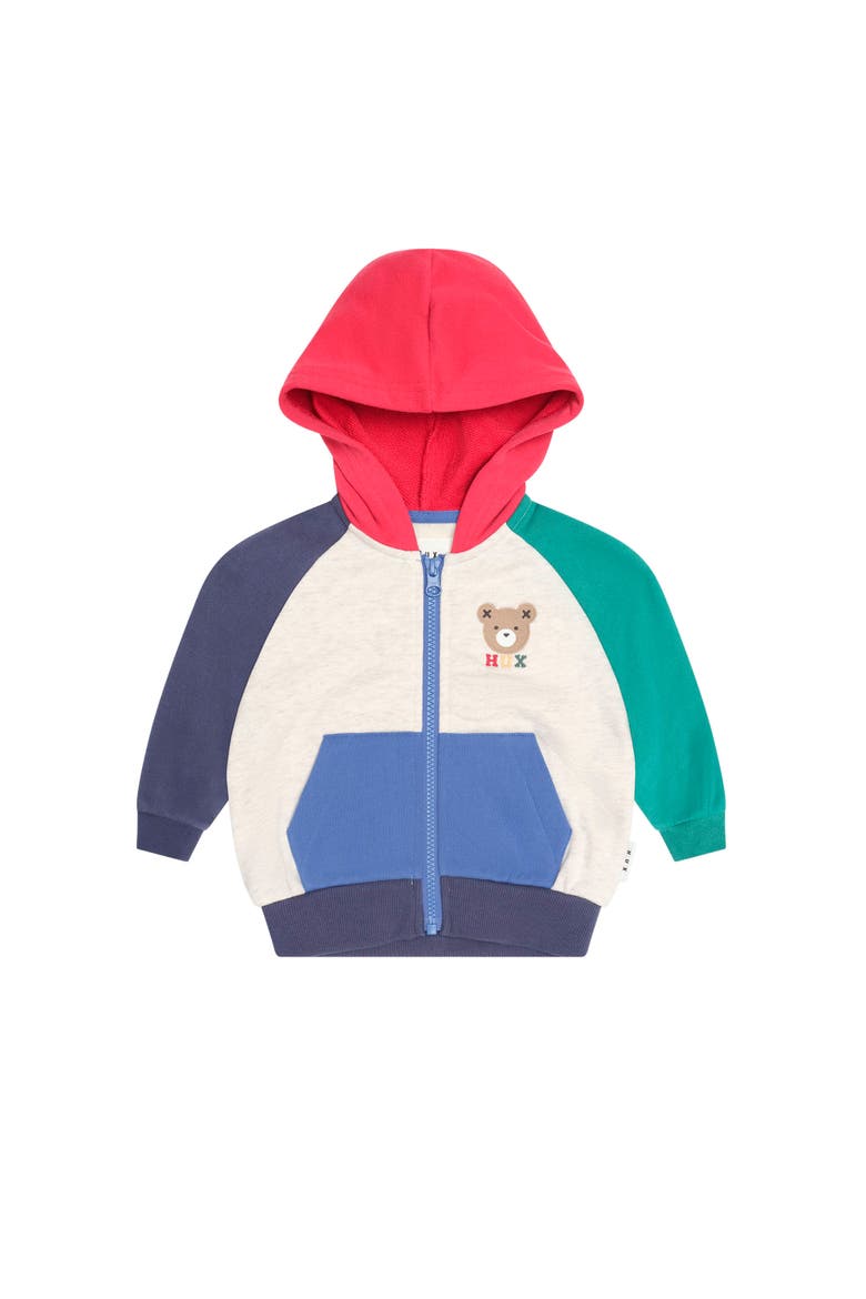 Colour Block Raglan Hoodie, Main, color, Multi