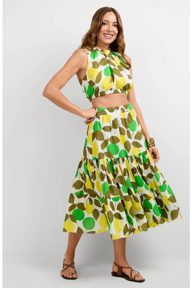 Kalila Crop Top, Main, color, Limone Print