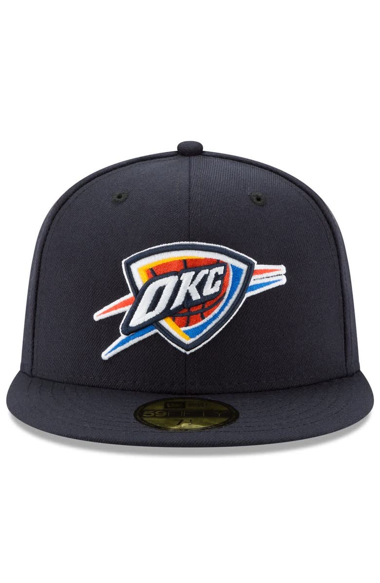 New Era Men's New Era Navy Oklahoma City Thunder 2025 NBA Finals Champions Side Patch 59FIFTY Fitted Hat, Alternate, color, Navy