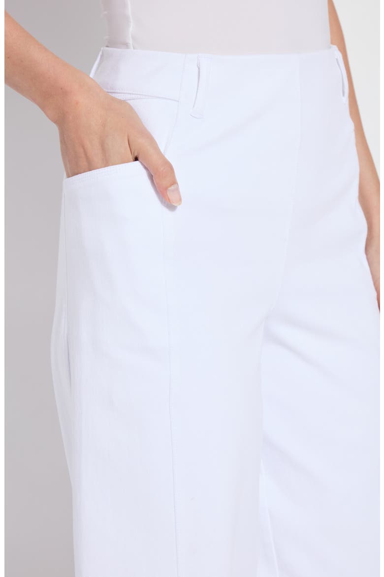 Fiorella Stretch Knit Denim Culottes, Alternate, color, WHITE