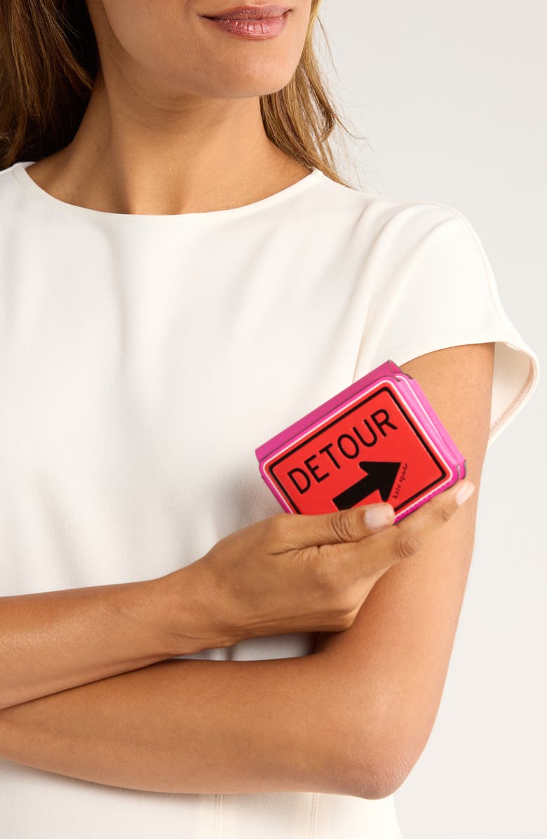 Kate Spade New York detour leather card case, Alternate, color, Pink