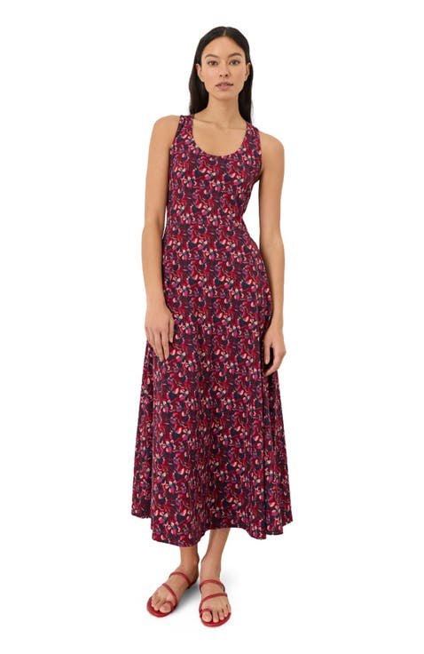 Fit & Flare Open Back Maxi Dress Made With Organic Cotton