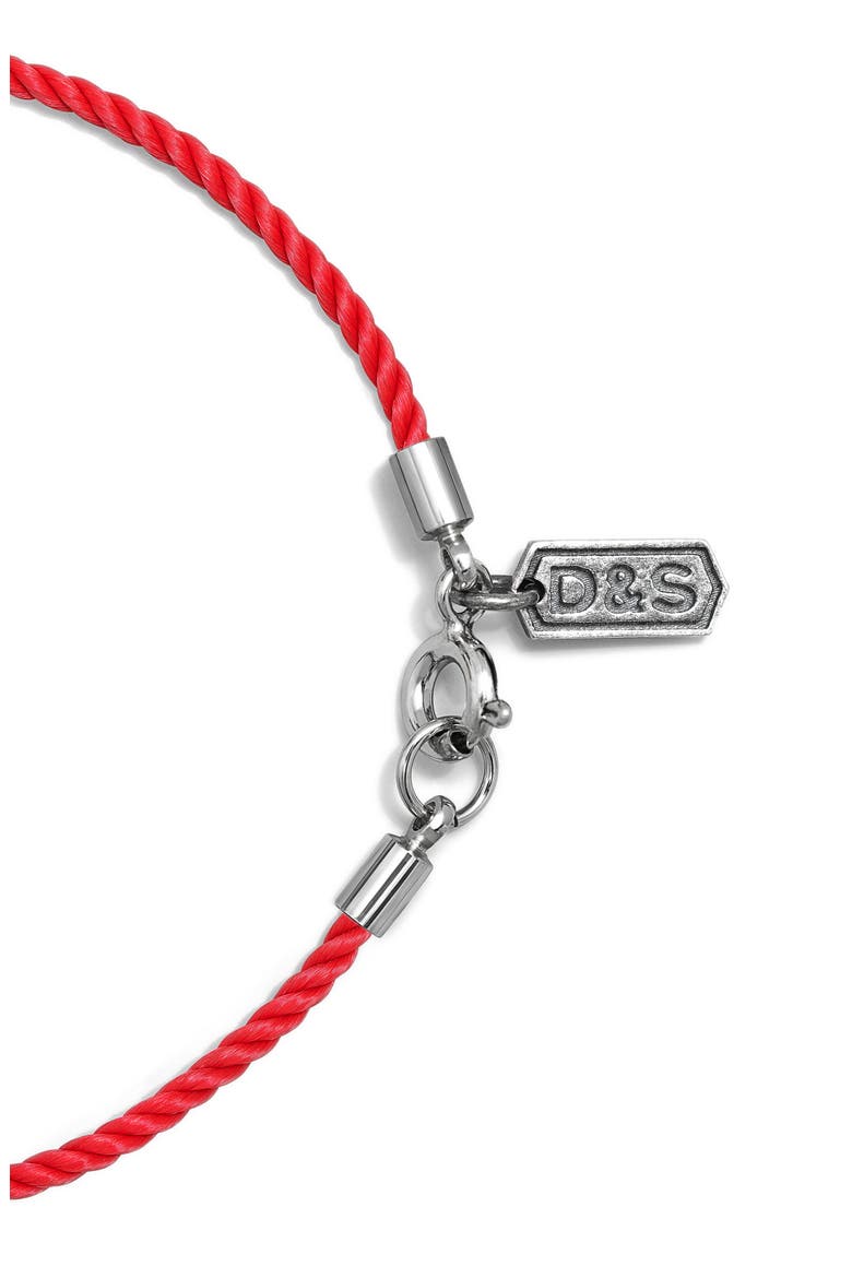 Men's Knotted Rope Bracelet, Alternate, color, RED