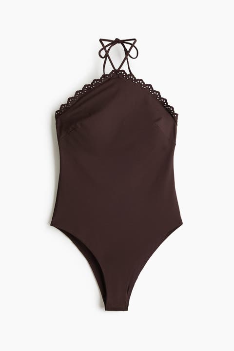 Padded-cup Halterneck Swimsuit