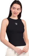 STARTER Women's Starter Black Las Vegas Raiders Athleisure Cropped Tank Top
