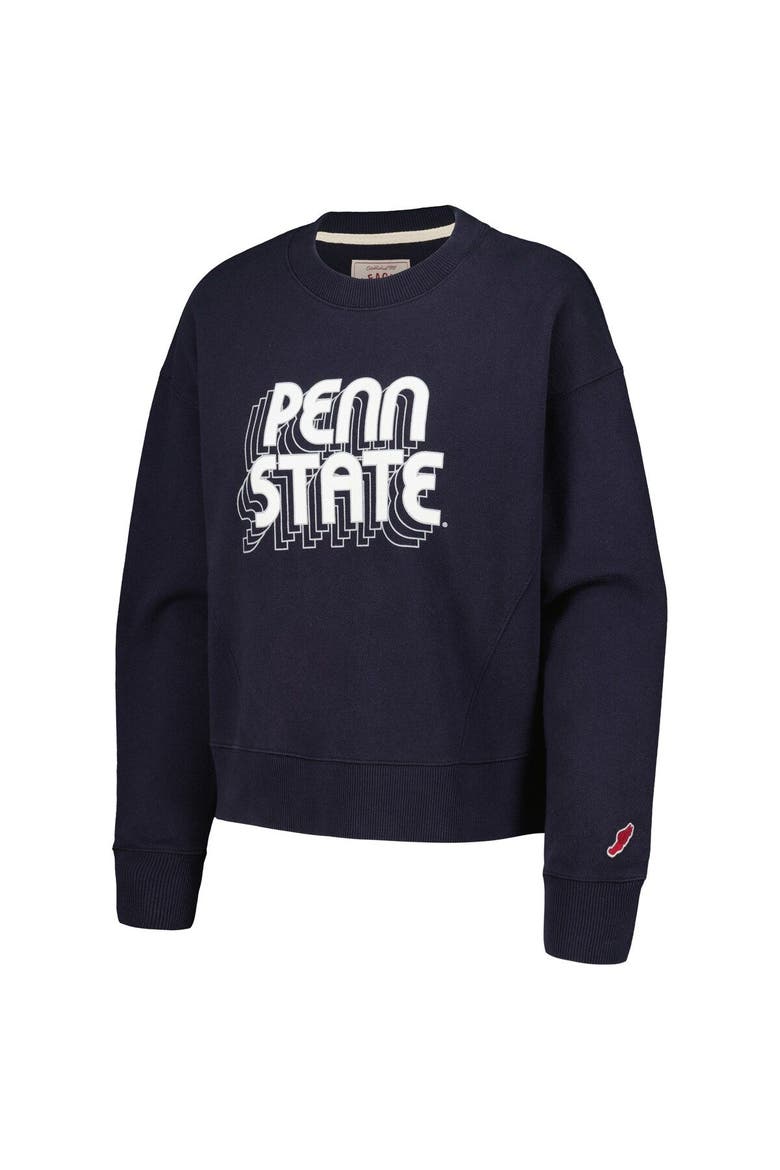 Women's League Collegiate Wear Navy Penn State Nittany Lions Boxy Pullover Sweatshirt, Alternate, color, Navy