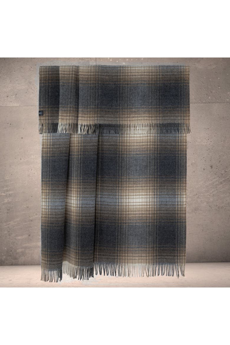 Highland Tweeds Shetland Lambswool Ombre Throw, Alternate, color, Natural