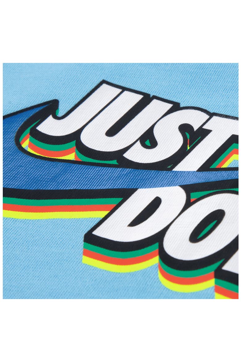 Just Do It Graphic T-Shirt & Sweat Shorts Set, Alternate, color, LIGHT PHOTO BLUE