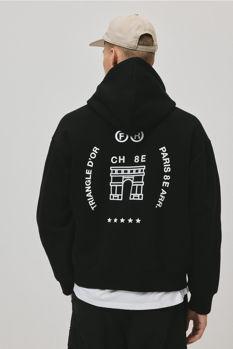 Loose Fit Hoodie, Alternate, color, Black/Paris