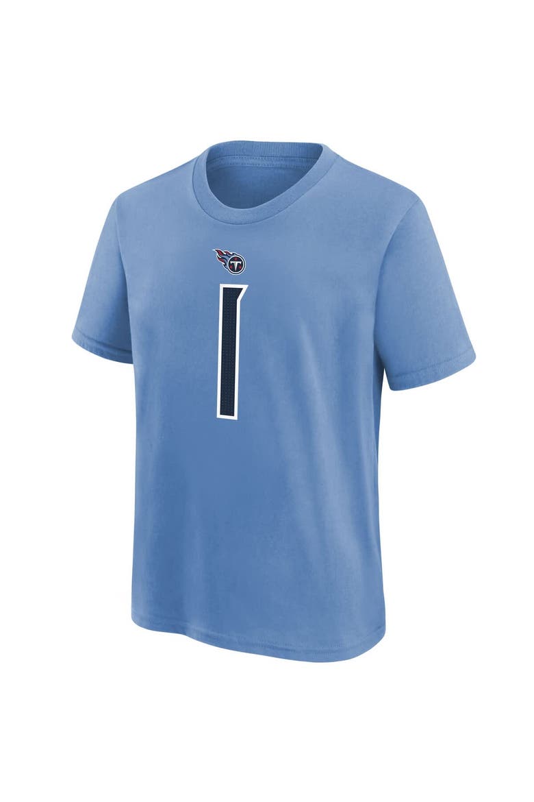 Youth Nike Cam Ward Navy Tennessee Titans 2025 NFL Draft First Round Pick Name & Number T-Shirt, Alternate, color, Navy