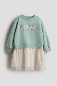 H&M Tulle-skirt Sweatshirt Dress