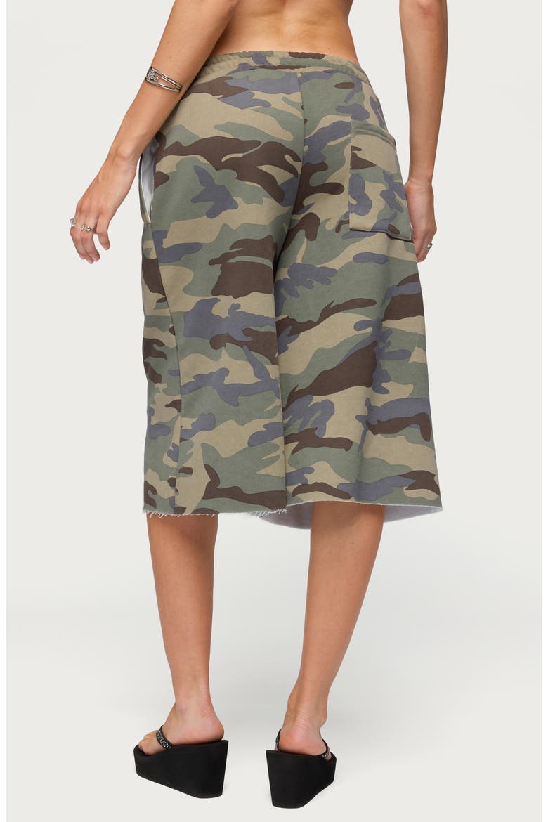 Camo Rush Drawstring Bermuda Shorts, Alternate, color, OLIVE