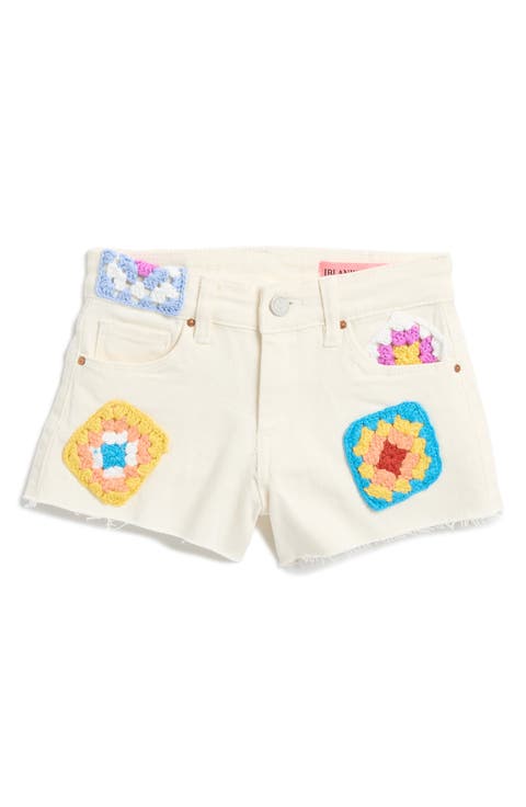 Kids' Crochet Patch Cutoff Denim Shorts (Big Kid)