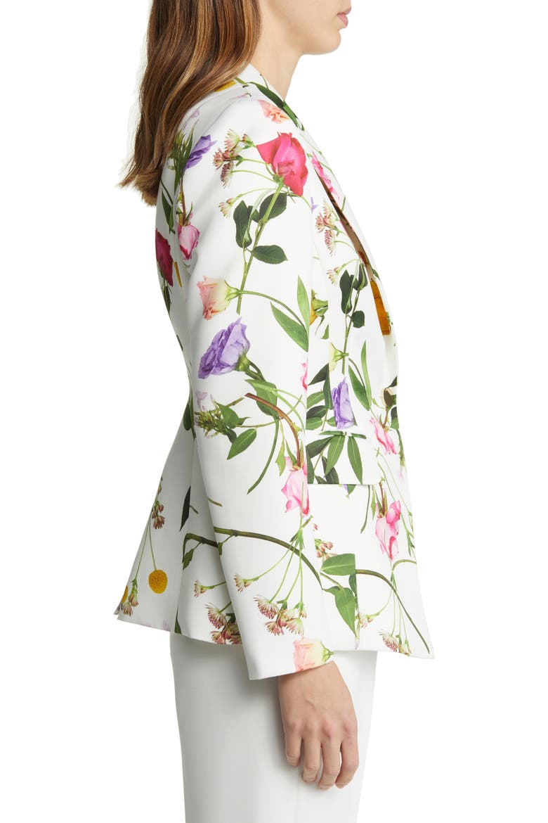 Ziahh Floral Jacket, Alternate, color, WHITE