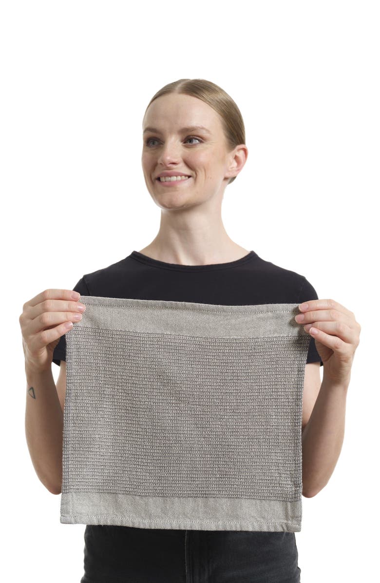 Meema Waffle Weave Dish Cloths, 12" x 12" - Set of 8, Alternate, color, Charcoal