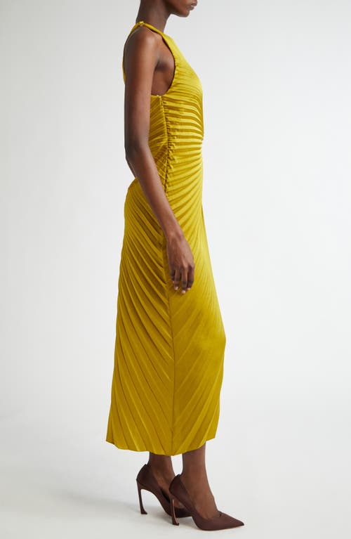 A.l.c . Reagan Asymmetric Pleat Dress In Cactus Bloom